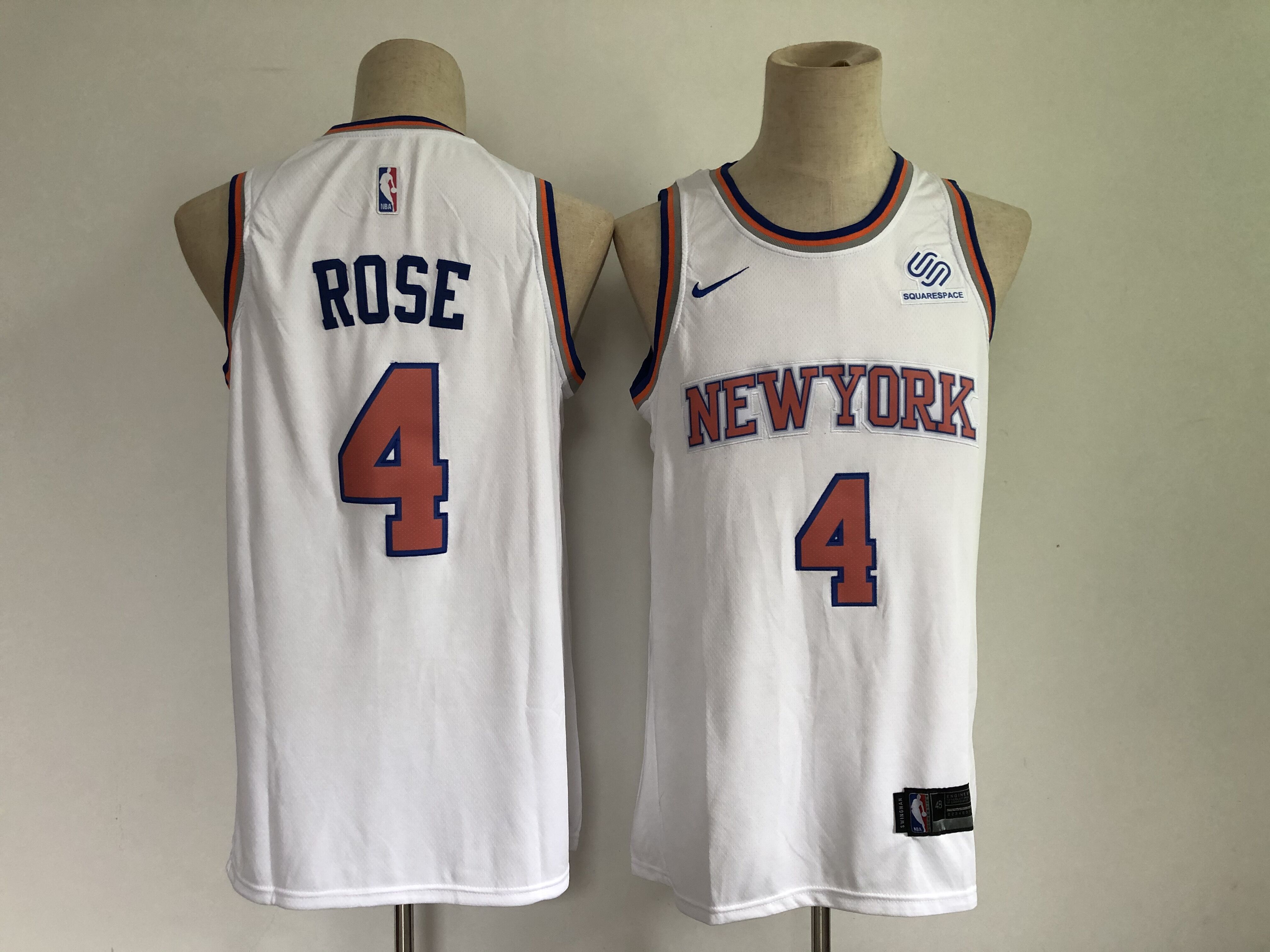 Men New York Knicks #4 Rose White Game Nike 2021 NBA Jersey->utah jazz->NBA Jersey